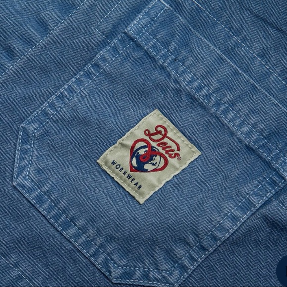 Deus Ex Machina -Indy Chore Shirt Overdyed Lt Indigo - Picture 3 of 3